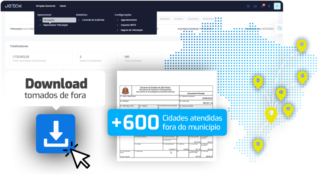 Gestão de tomados de fora para reduzir trabalho manual no fiscal