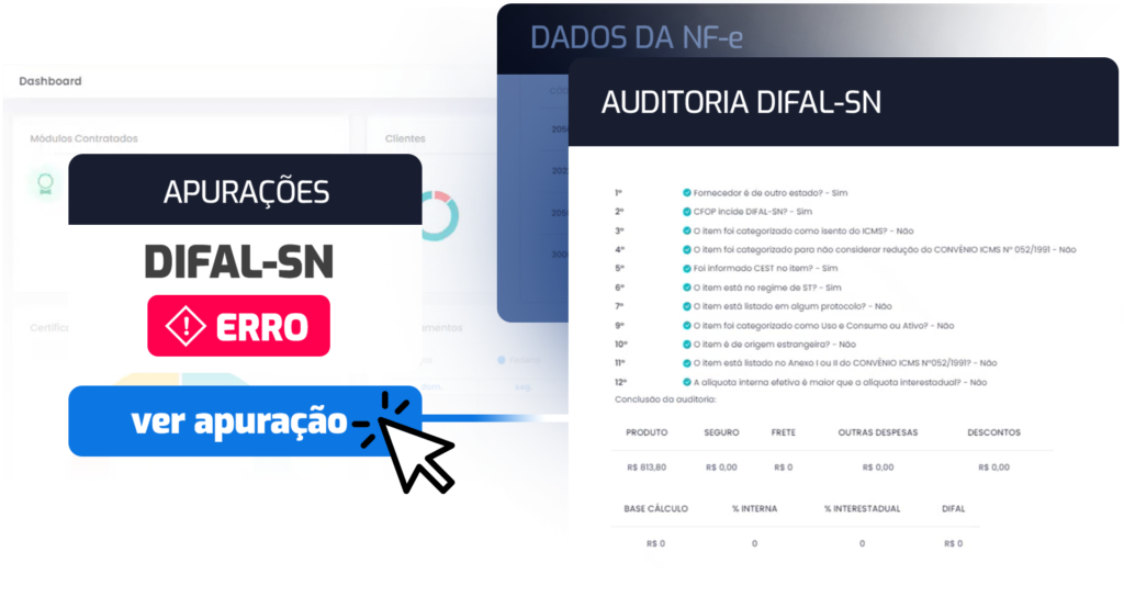 uditoria de ICMS-ST com filtro por código de alerta fiscal