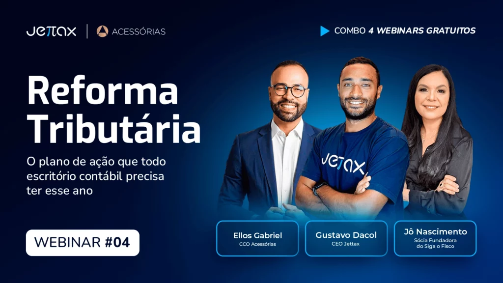 Imagem de divulgação do Webinar #04 sobre Reforma Tributária.