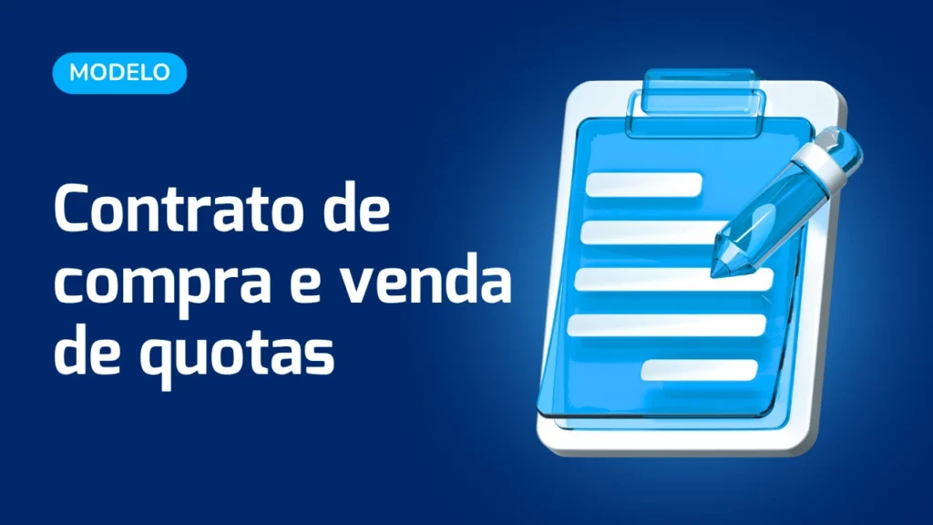 Modelo de capa de contrato de compra e venda de quotas